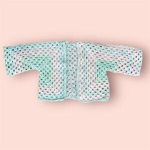 Hand Crochet Granny Stitch Toddler Ombré Cardigan
